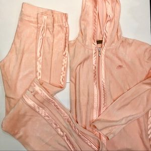 velvet nike sweatsuit